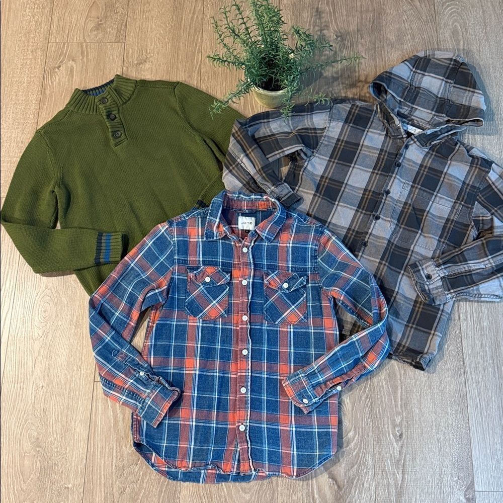 ((3 PIECE)) HIGH END BOYS SIZE 10/12 BUNDLE ZARA JOES JEANS LANDS END